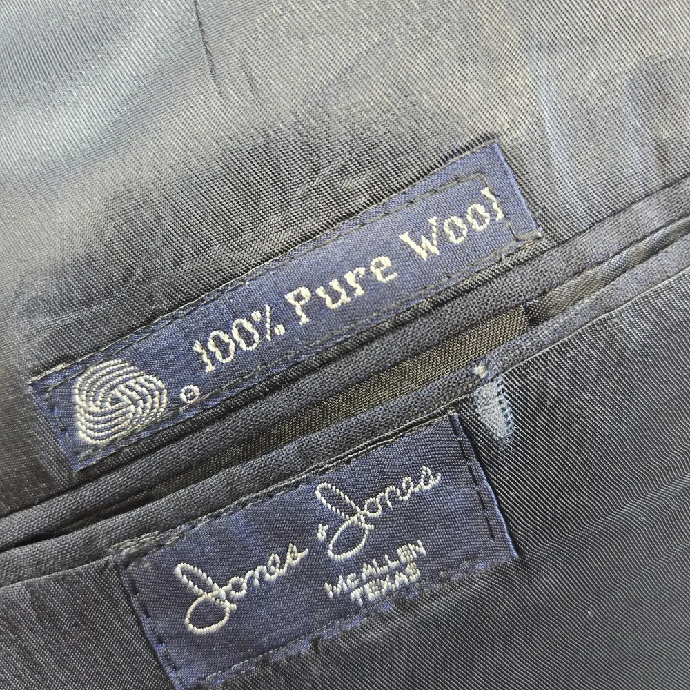 Vintage Burberrys Suit‎ Jacket Mens M Blue Striped Wool Single-Breasted 2 Button